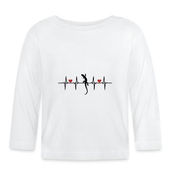 Echsen Wechselwarm Schuppen Echsen Krokodil Echse - Baby Bio-Langarmshirt - Weiß - Vorne