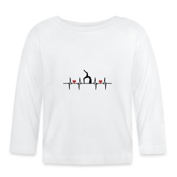 yogamatte yogalehrer yogaposition entspannung yoga - Baby Bio-Langarmshirt - Weiß - Vorne