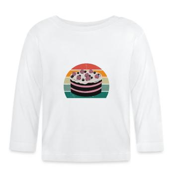 Baker Bakery Cake Cakes Baked goods Baking - Organic Baby Long Sleeve T-Shirt - white - Front