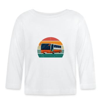 Bus driver Bus driver Long-distance bus Transport Car Bus - Organic Baby Long Sleeve T-Shirt - white - Front