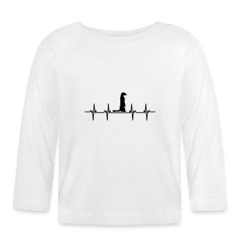 Afrique de jolis suricates creusent des rongeurs suricates - T-shirt manches longues bio Bébé - blanc - Devant