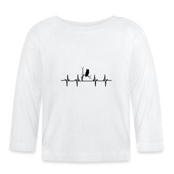 Eulen Eulenflügel Eulenflug Schuhuen Wald Eule - Baby Bio-Langarmshirt - Weiß - Vorne