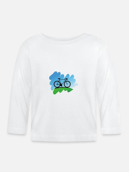 Ciclismo Ciclismo Ciclisti City Bike - Maglietta a manica lunga ecologico per bambini - bianco