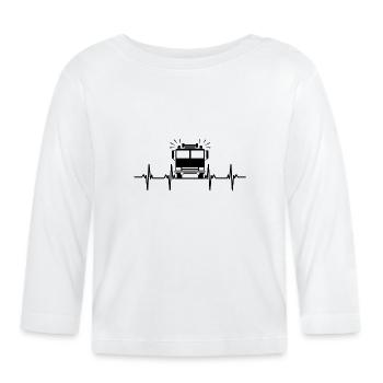 Pompier Pompiers Éteindre Les Secours Incendie - T-shirt manches longues bio Bébé - blanc - Devant