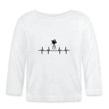 Filmen Regisseur Schauspieler Schauspielerin Film - Baby Bio-Langarmshirt - Weiß - Vorne