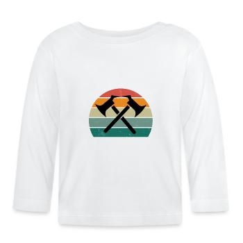 Pompier Pompiers Éteindre Les Secours Incendie - T-shirt manches longues bio Bébé - blanc - Devant