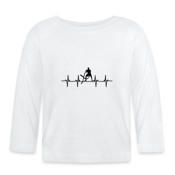 Krafttraining Fitnessstudio fitness sport Training - Baby Bio-Langarmshirt - Weiß - Vorne