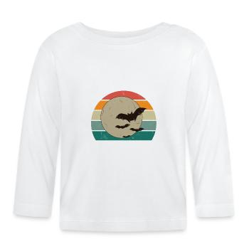 Fledermäuse Fledermaus Fledermausschutz Höhle - Baby Bio-Langarmshirt - Weiß - Vorne