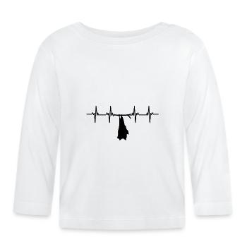 Fledermäuse Fledermaus Fledermausschutz Höhle - Baby Bio-Langarmshirt - Weiß - Vorne