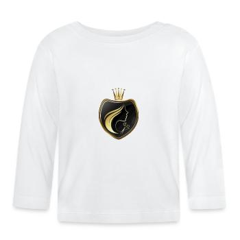 Haare schneiden Friseuse Frisörin Schere Fön Haar - Baby Bio-Langarmshirt - Weiß - Vorne