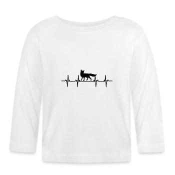 Foxes Fox family Stink like a fox smart - Organic Baby Long Sleeve T-Shirt - white - Front