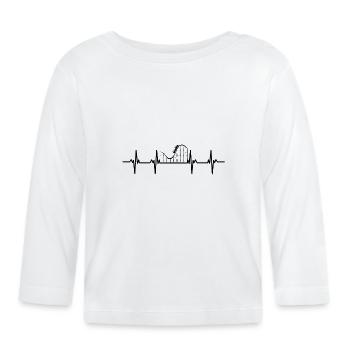 Ferien Urlaub Spaß Action Themenpark Achterbahn - Baby Bio-Langarmshirt - Weiß - Vorne