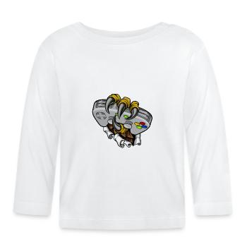 Gamblers Game Game Computer PC Console Gamer - Organic Baby Long Sleeve T-Shirt - white - Front