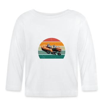 Gärtner Gärtnerin Hecke Rasen Rasenmähen Garten - Baby Bio-Langarmshirt - Weiß - Vorne