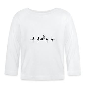 Gärtner Gärtnerin Hecke Rasen Rasenmähen Garten - Baby Bio-Langarmshirt - Weiß - Vorne