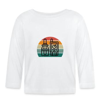 Geocaching Chasse au trésor GPS Recherche de lieux perdus - T-shirt manches longues bio Bébé - blanc - Devant
