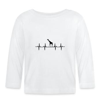 Giraffes Long Neck Spots Fur Africa Giraffe - Organic Baby Long Sleeve T-Shirt - white - Front