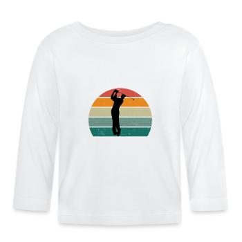 Golfeur Golfeurin Golfspieler Golfspielerin Golf - T-shirt manches longues bio Bébé - blanc - Devant