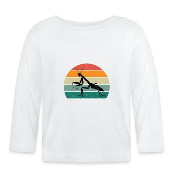 Insects Mantis mantis green Praying mantis - Organic Baby Long Sleeve T-Shirt - white - Front