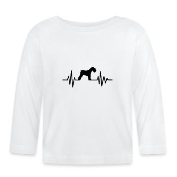 Hundemama Hundepapa Herrchen Frauchen Hunde Hund - Baby Bio-Langarmshirt - Weiß - Vorne