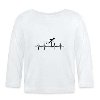 Inline Skating Skater Skater Inliner Roller Skates - Organic Baby Long Sleeve T-Shirt - white - Front