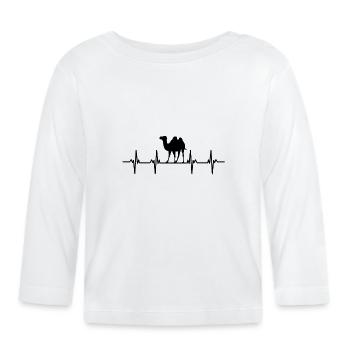 Camels Trample Animal Desert Arabia Dromedary Camel - Organic Baby Long Sleeve T-Shirt - white - Front