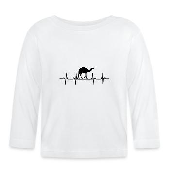 Camels Trample Animal Desert Arabia Dromedary Camel - Organic Baby Long Sleeve T-Shirt - white - Front