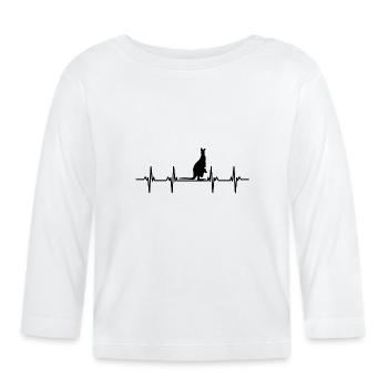 Kangourous Kangourou Sacs Sauter Boîtes Kangourou - T-shirt manches longues bio Bébé - blanc - Devant