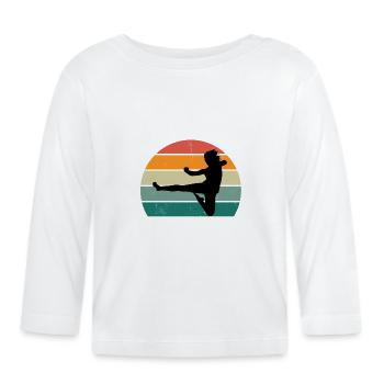 Kampfsportler Kampfsport Judo Aikido Karate Boxen - Baby Bio-Langarmshirt - Weiß - Vorne