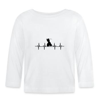 Kampfsportler Kampfsport Judo Aikido Karate Boxen - Baby Bio-Langarmshirt - Weiß - Vorne
