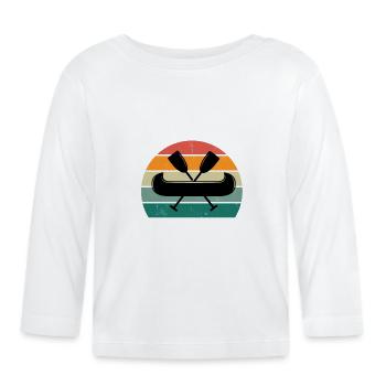 Kanufahrer Kanute Kanufahrt Kajak Slalom Kanu - Baby Bio-Langarmshirt - Weiß - Vorne