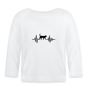 Cat Kätzchen Katzenmama Katzenpapa Frauchen Katze - Baby Bio-Langarmshirt - Weiß - Vorne