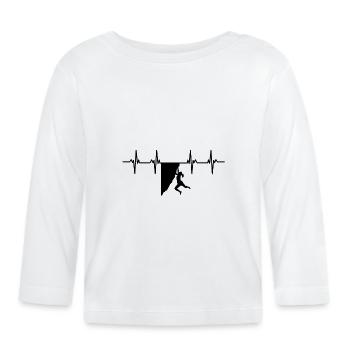 Kletterer Klettererin Bouldern Boulderin Klettern - Baby Bio-Langarmshirt - Weiß - Vorne