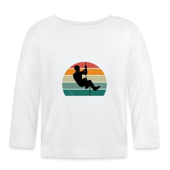 Kletterer Klettererin Bouldern Boulderin Klettern - Baby Bio-Langarmshirt - Weiß - Vorne
