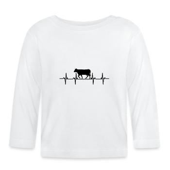 Vaches Bovins Bovins Ferme Agriculteur Viande Vache - T-shirt manches longues bio Bébé - blanc - Devant