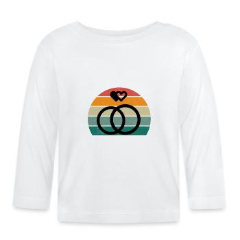 Heiraten Heirat Hochzeit Freund Freundin Ehe Liebe - Baby Bio-Langarmshirt - Weiß - Vorne