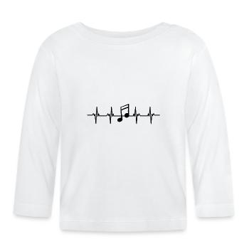 Musiker Musikerin Musik spielen musizieren Musik - Baby Bio-Langarmshirt - Weiß - Vorne