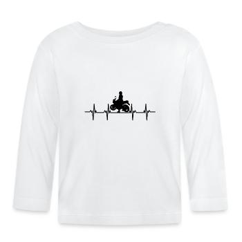 Motorräder Motorroller Motorradfahrer Motorrad - Baby Bio-Langarmshirt - Weiß - Vorne