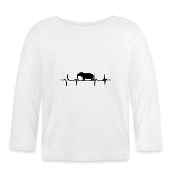Nilpferd Nil Flusspferd Flusspferde Zwergnilpferd - Baby Bio-Langarmshirt - Weiß - Vorne