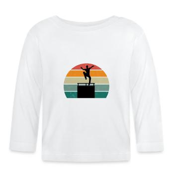 Parkour Runner Parkour Runner Obstacle Ninja - Organic Baby Long Sleeve T-Shirt - white - Front