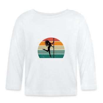 Pole Dancer Pole Dance Pole Dance - T-shirt manches longues bio Bébé - blanc - Devant