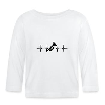 Posaunist Posaune Trompetenspieler Trompete - Baby Bio-Langarmshirt - Weiß - Vorne