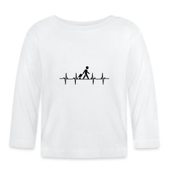 Reisen Reisender Reisender Ferien Urlauber Urlaub - Baby Bio-Langarmshirt - Weiß - Vorne
