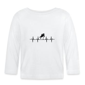 Rider Rider Horse Riding Pony Horse stable - Organic Baby Long Sleeve T-Shirt - white - Front