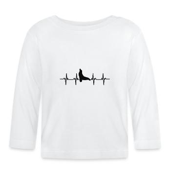 Sceau Sceau Sceau Natation Eared Seal Seal - T-shirt manches longues bio Bébé - blanc - Devant