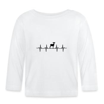 Mouton Troupeau de Mouton Chèvre Chèvre Agneau Laine de Mouton - T-shirt manches longues bio Bébé - blanc - Devant