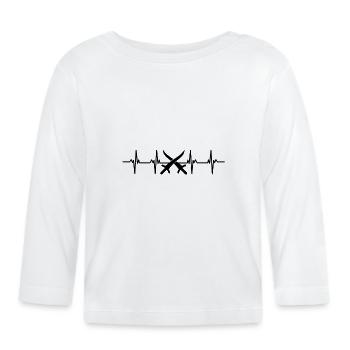 Sword Fighting Sword Blade Lance Saber Dagger - Organic Baby Long Sleeve T-Shirt - white - Front