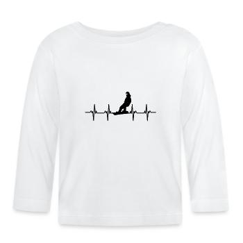 Snowboard Snowboarder Snowboarder Slope Neige - T-shirt manches longues bio Bébé - blanc - Devant