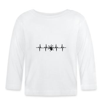 Spiders Spider web web arachnid legs 8 spider - Organic Baby Long Sleeve T-Shirt - white - Front
