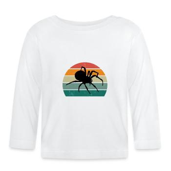 Spiders Spider web web arachnid legs 8 spider - Organic Baby Long Sleeve T-Shirt - white - Front